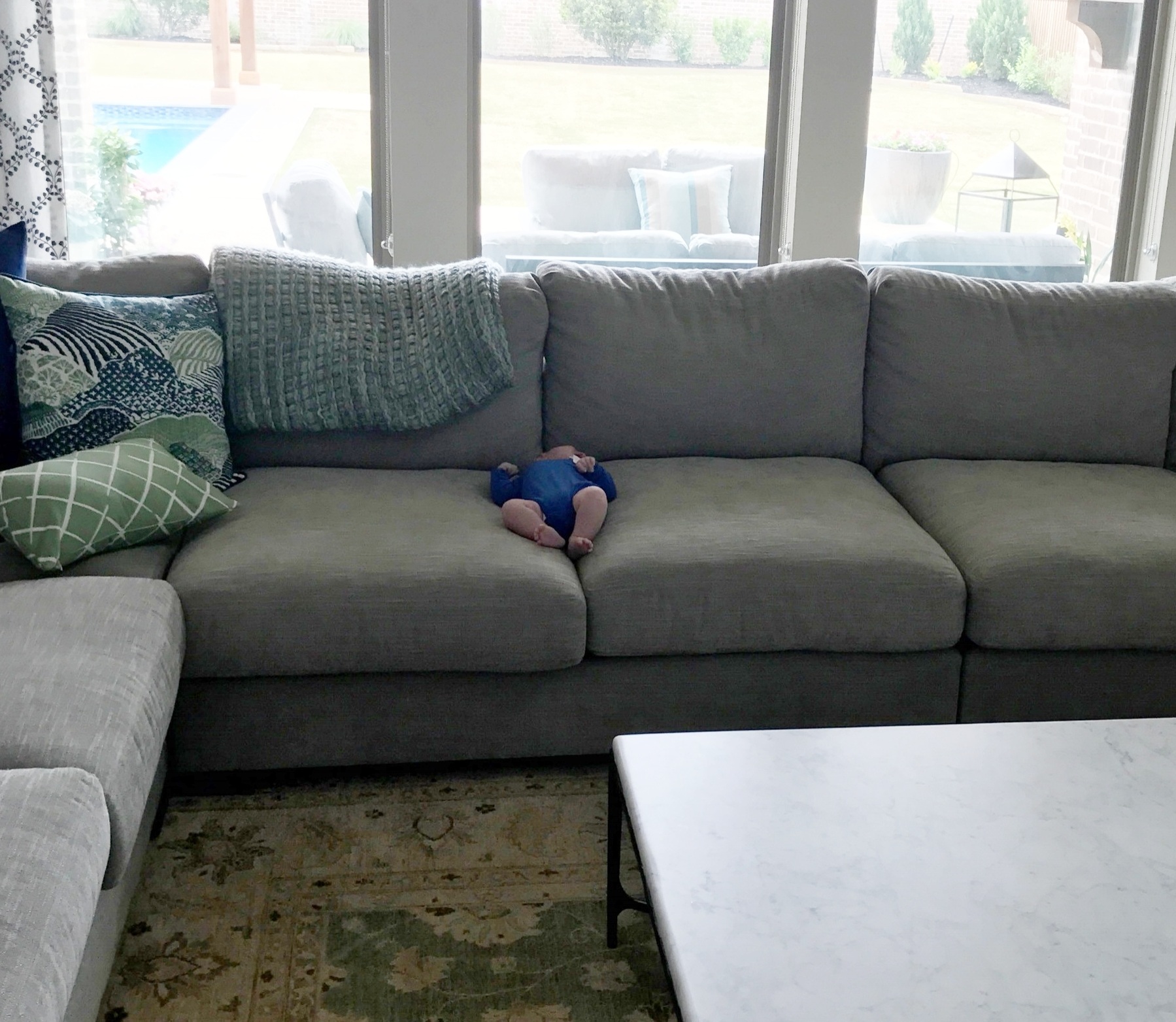 Baby Jack sleeping on the job during a client install.