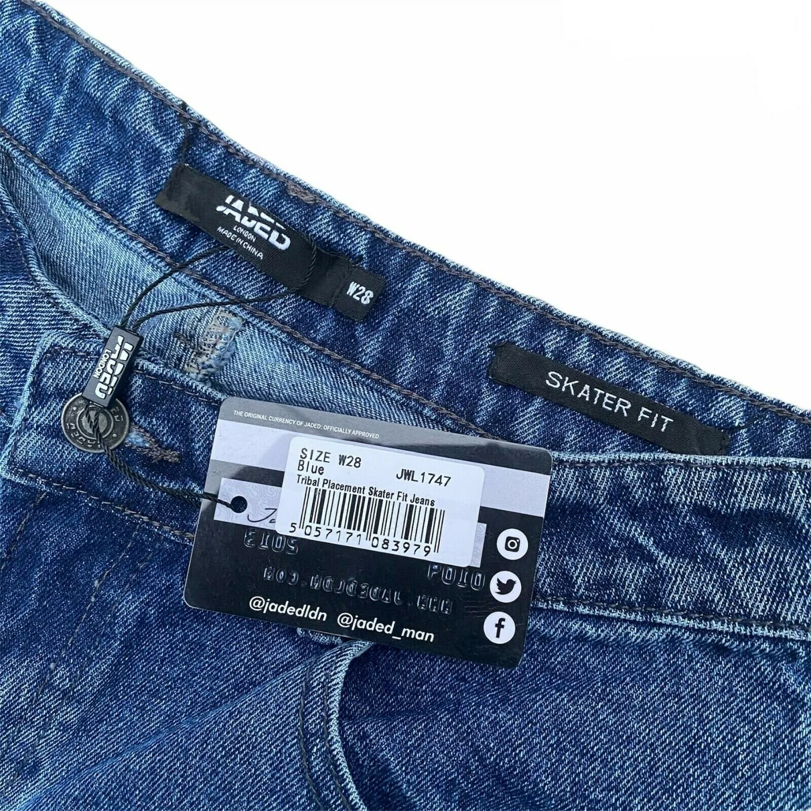 Jaded London Low Rise Skater Fit Jeans — Sellador