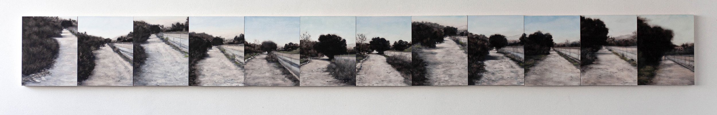 5:09:50 – 5:13:45, Oil on Panel, 10 x 96”