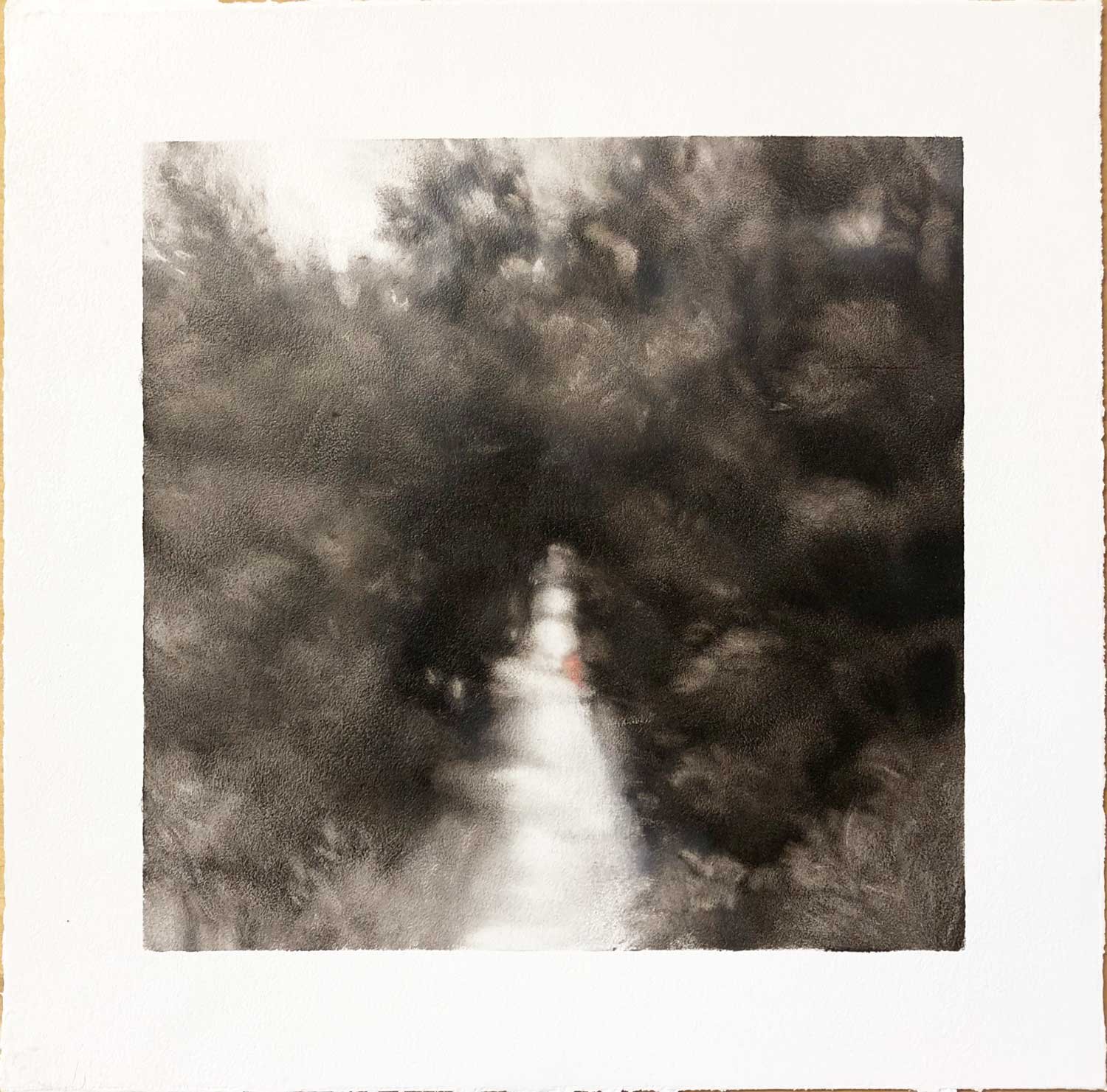 Highland reverse, Oil on paper, 8 x 8”