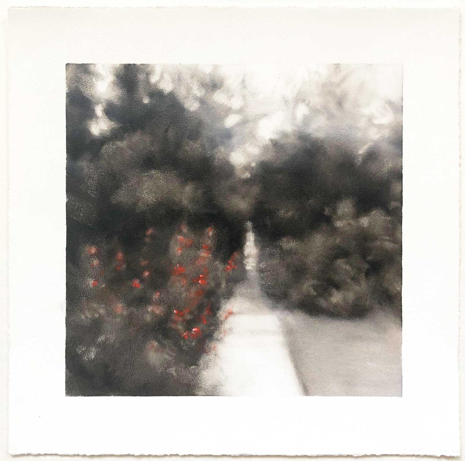 Irrational Exuberance, Oil on paper, 8 x 8”