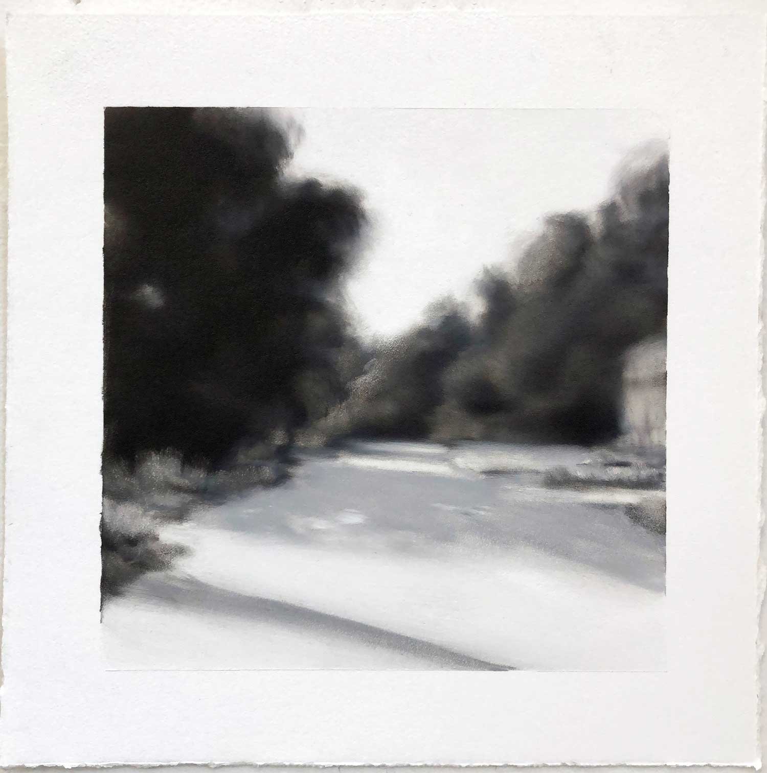 Lumbermill, Oil on paper, 8 x 8”