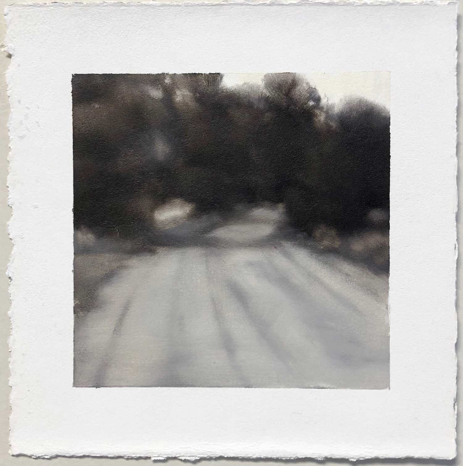 Bend, Oil on paper, 6 x 6” Sold