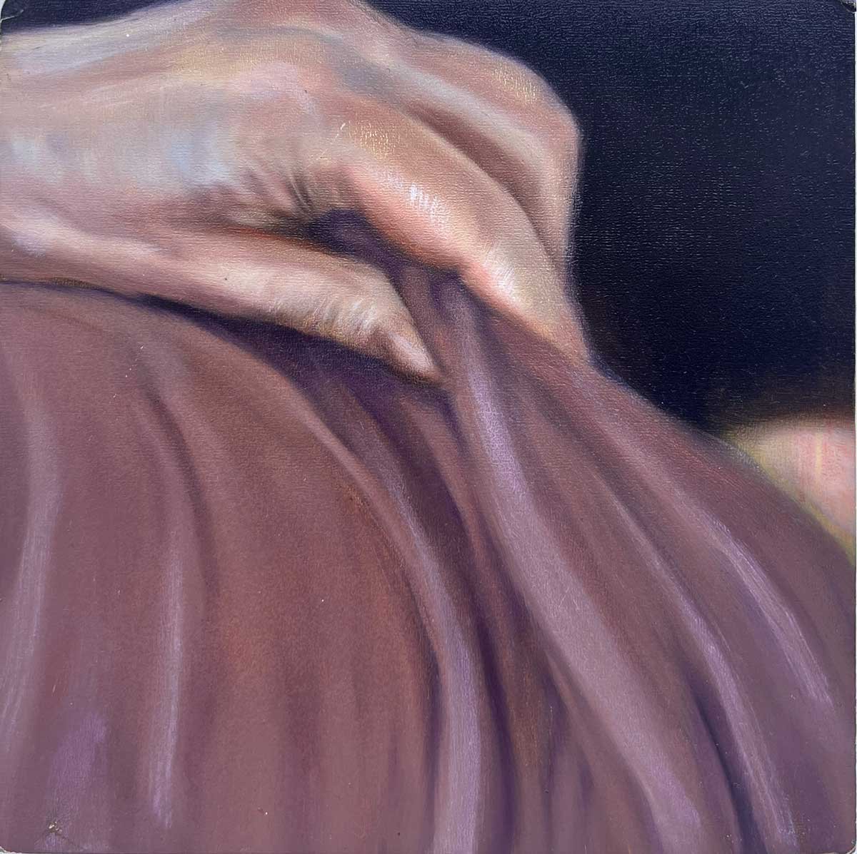 Left, Oil on Panel, 6 x 6”