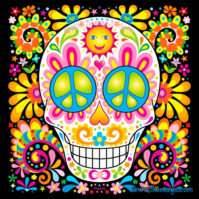 Sugar Skull Art: Colorful Day of the Dead Art by Thaneeya McArdle