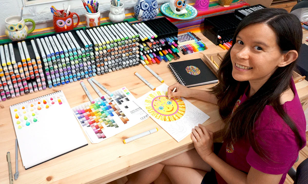 Thaneeya McArdle at work in her studio