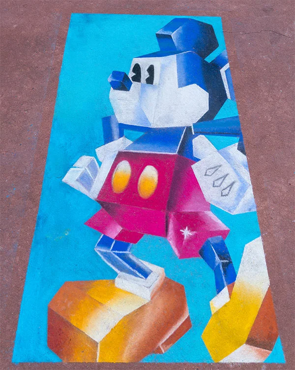 Chalk drawing at Epcot's 2018 International Festival of the Arts
