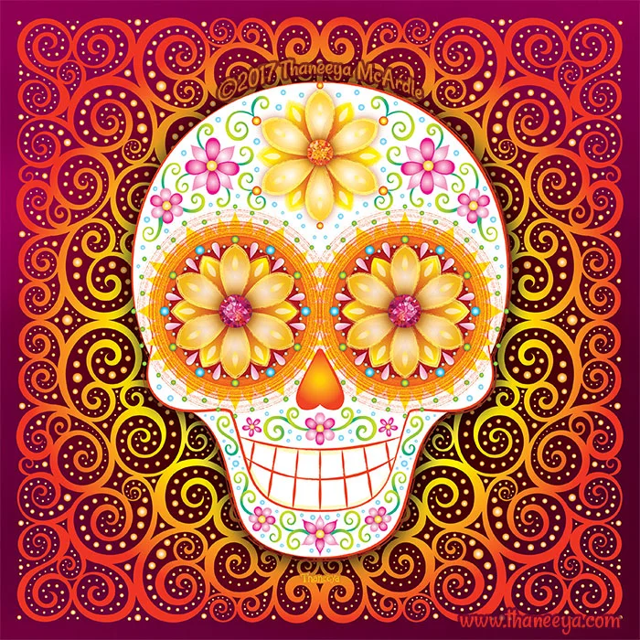 Sugar Skull Art: Colorful Day of the Dead Art by Thaneeya McArdle ...
