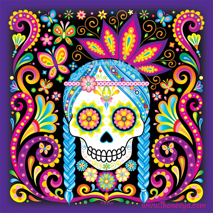 Sugar Skull Art: Colorful Day of the Dead Art by Thaneeya McArdle ...