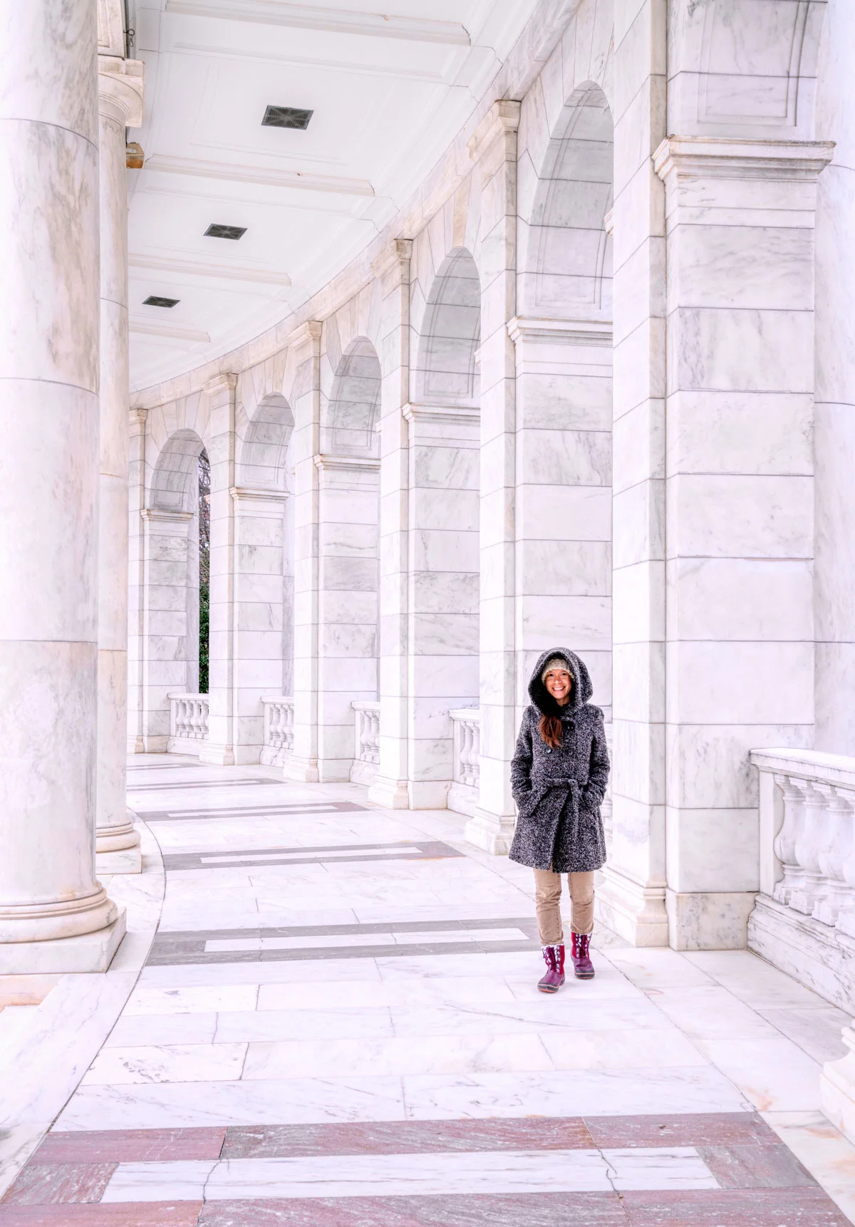 At the Memorial Ampitheatre in Arlington National Cemetery