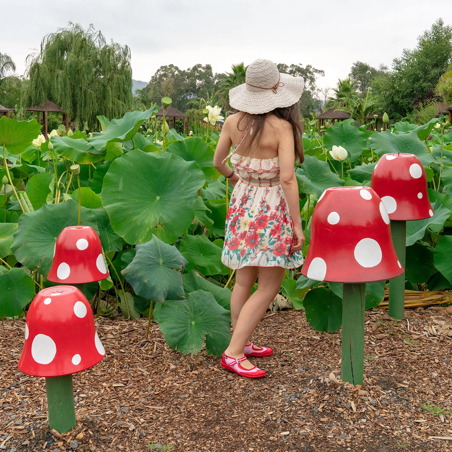 Artist Thaneeya McArdle at Blue Lotus Water Garden in Yarra Valley, Victoria, Australia