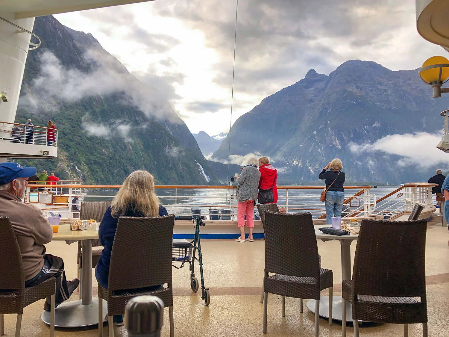 Morning at Milford Sound viewed from aboard the Golden Princess, Fiordland National Park in New Zealand