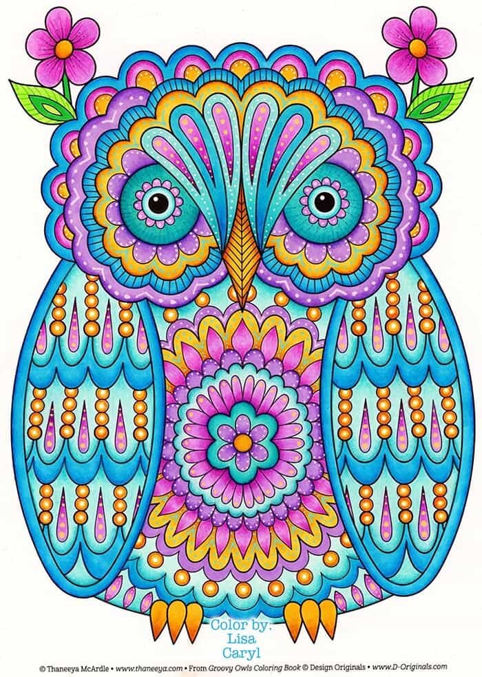 Groovy Owls Coloring Book by Thaneeya McArdle — Thaneeya.com