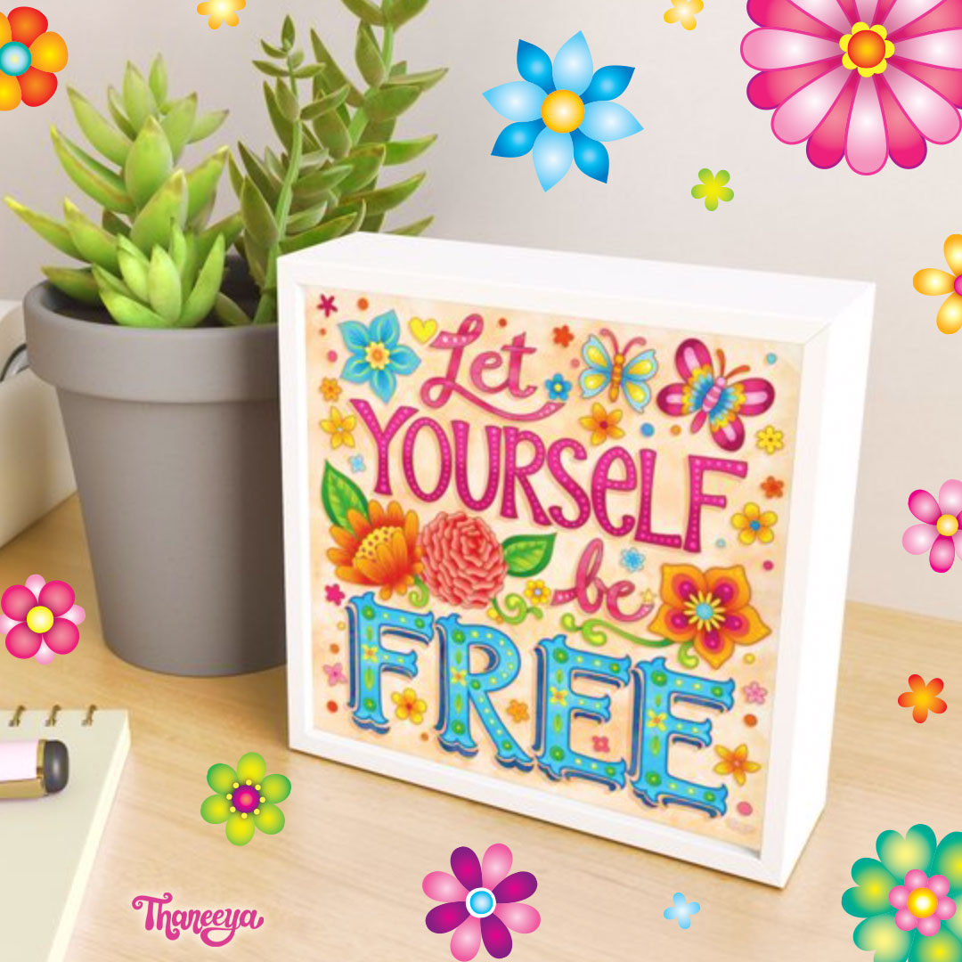 Let yourself be free - Framed Art Print