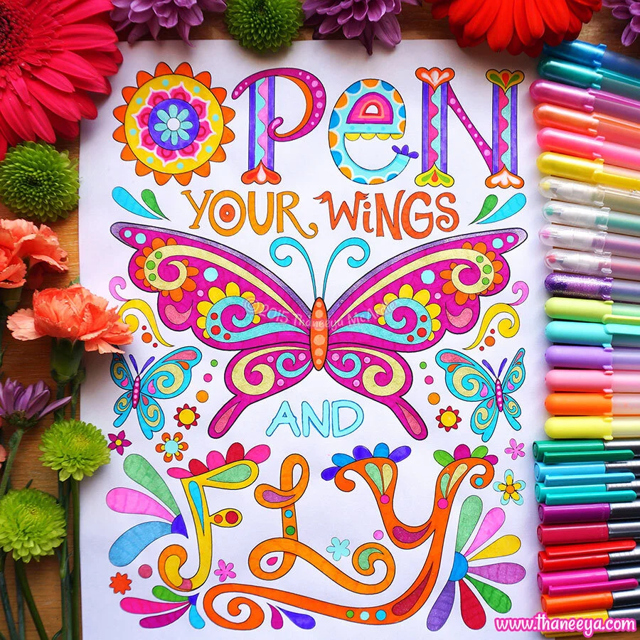 Good Vibes Coloring Book By Thaneeya McArdle Thaneeya