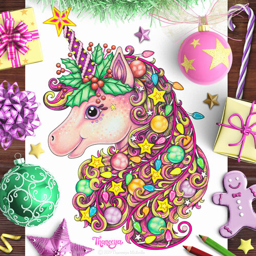 Christmas Unicorn It is Cool to Be 
