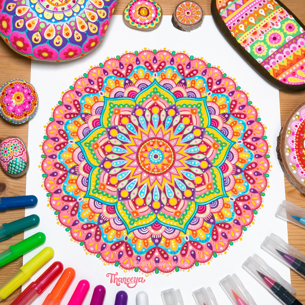 Detailed Mandala Coloring Pages by Thaneeya McArdle   Set of 20 ...