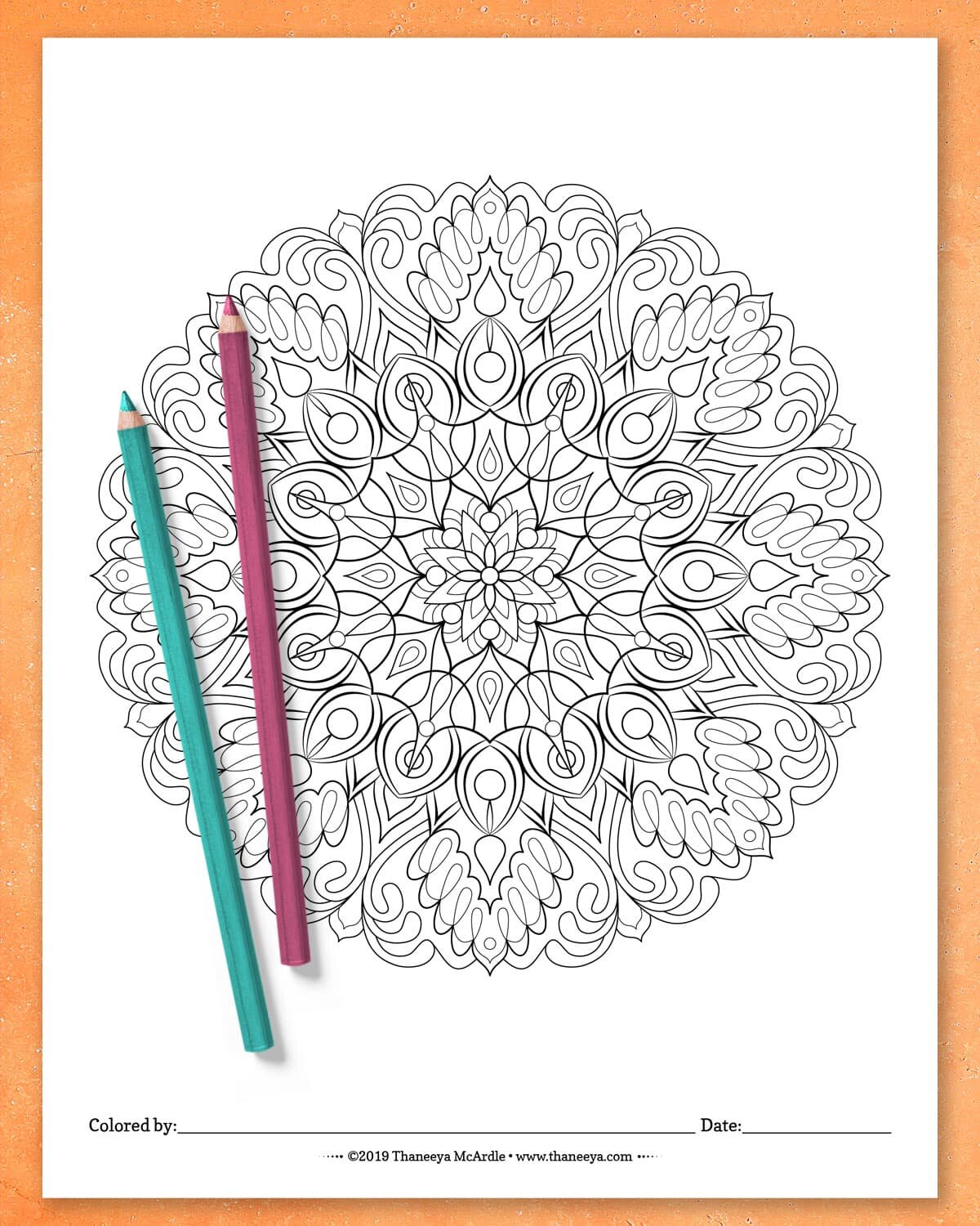 Detailed Mandala Coloring Page by Thaneeya McArdle