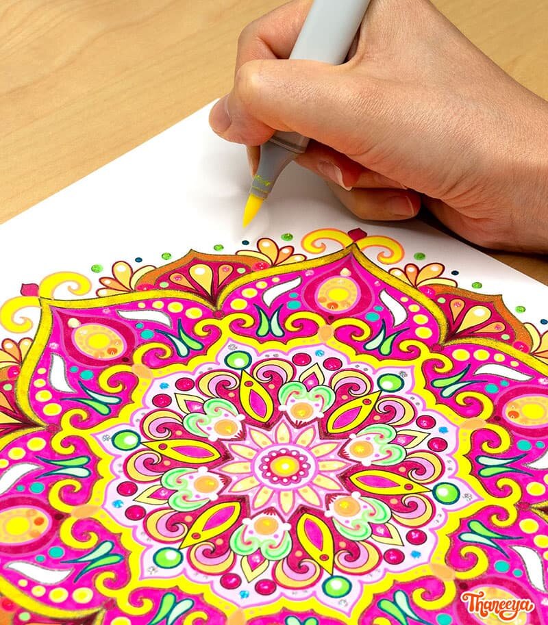Detailed Mandala Coloring Pages By Thaneeya Mcardle Set Of 10 Printable Mandalas To Color Thaneeya Com