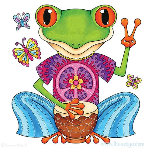 Download Hippie Animals Coloring Book By Thaneeya Mcardle Thaneeya Com