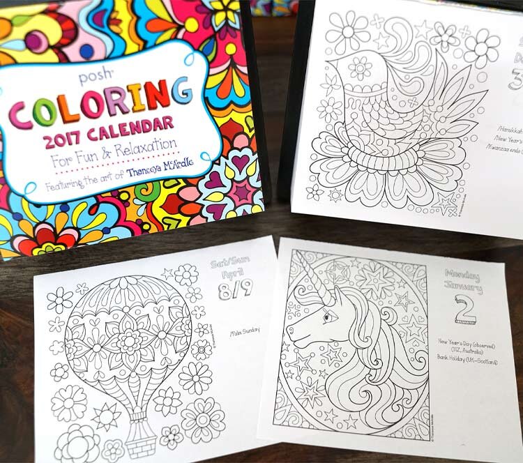 Coloring Calendar by Thaneeya