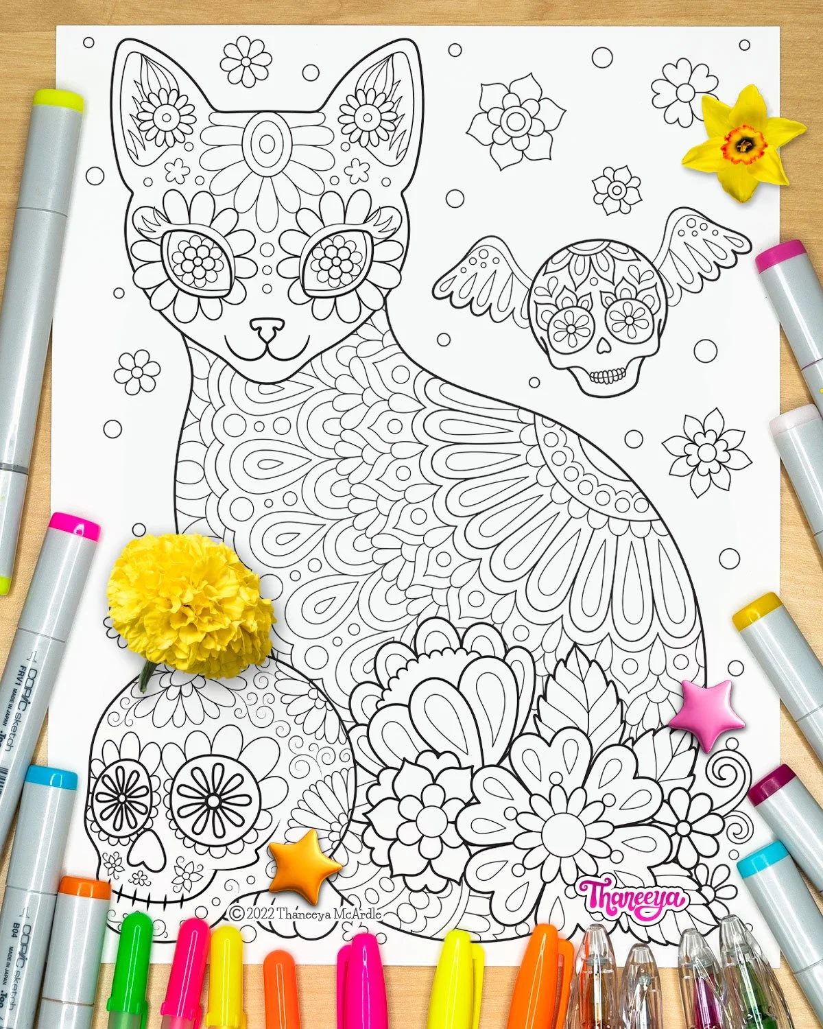 Ultimate Day Of The Dead Coloring Book By Thaneeya McArdle 84 D a De 