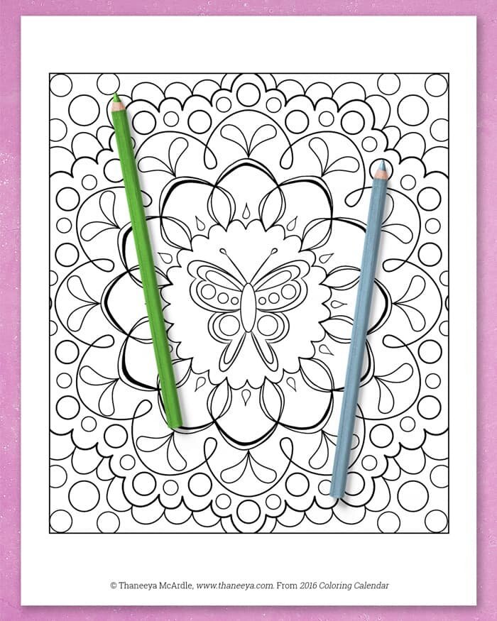 Easy Mandala Coloring Pages - Set of 12 Printable Mandala Coloring Pages by  Thaneeya McArdle —