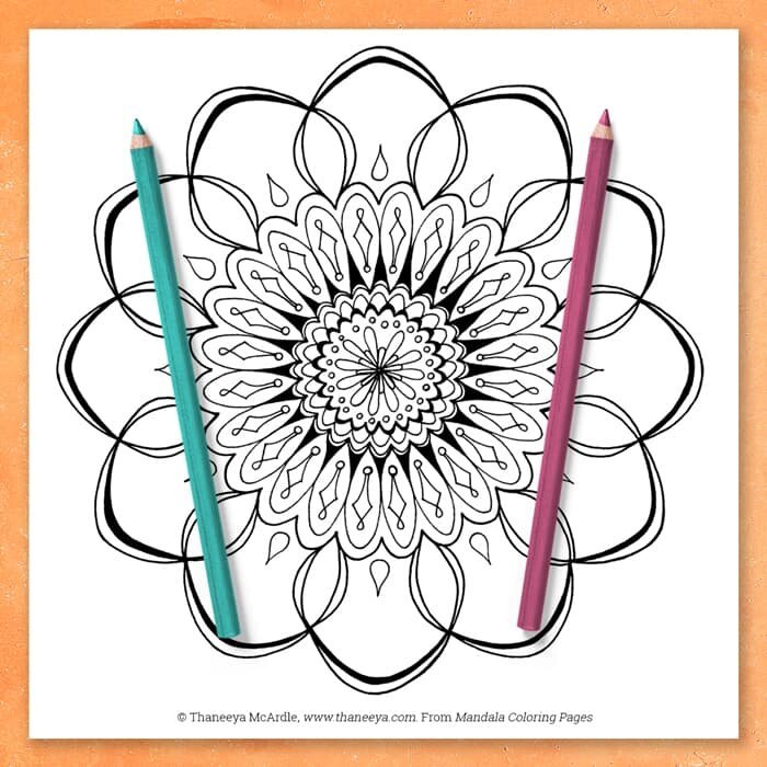 Free Mandala Coloring Page by Thaneeya McArdle