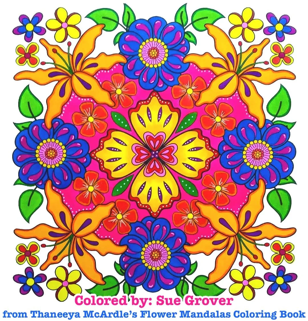 Flower Mandalas Coloring Book By Thaneeya McArdle Thaneeya