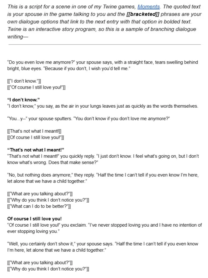 Game Writing — David Jagneaux
