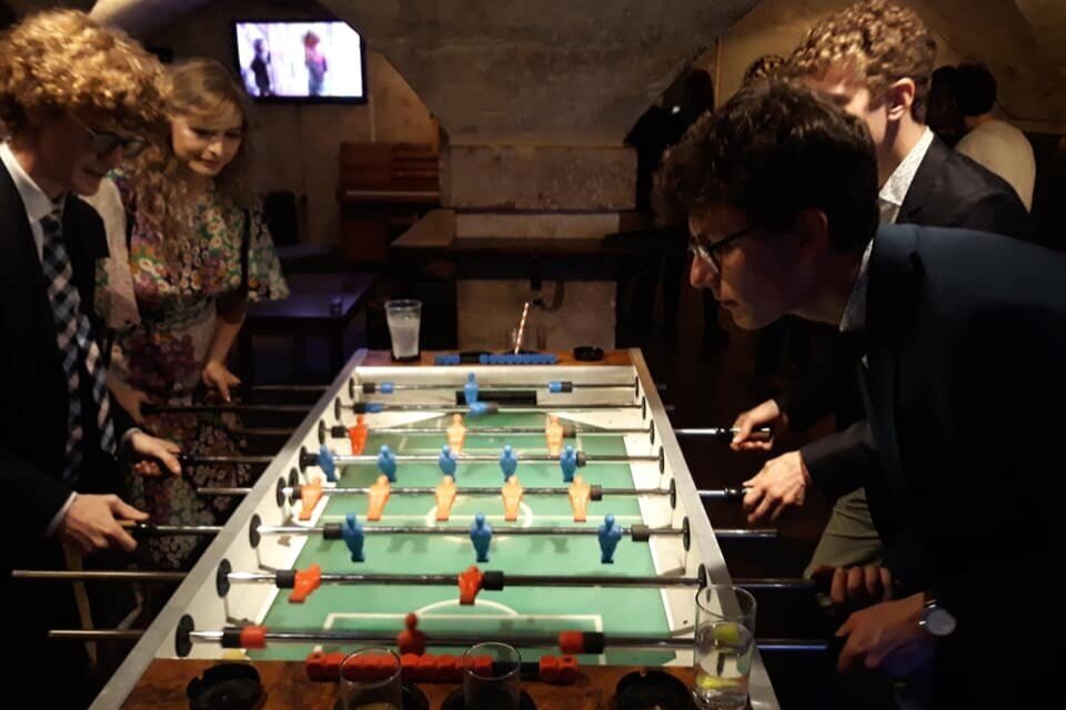 Table Football challenges are important business at Trinity