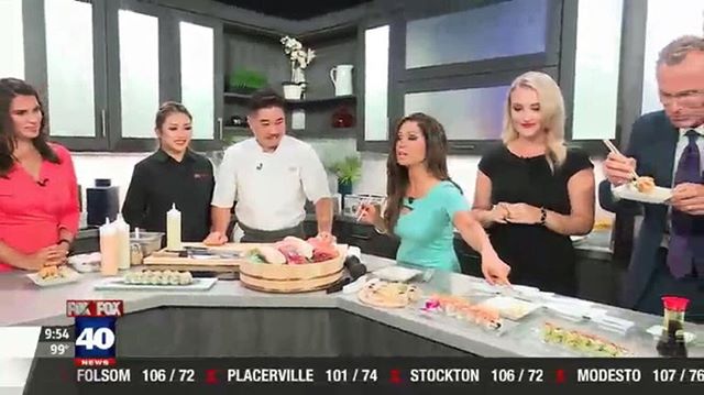 We made it!!!👨🏽&zwj;🍳👩🏼&zwj;🍳 Thank you for all the love and support!!! ❤️That was a unique experience for us🎥 #umisushiroseville #fox40 #fox40news #cookingsegment #sushi