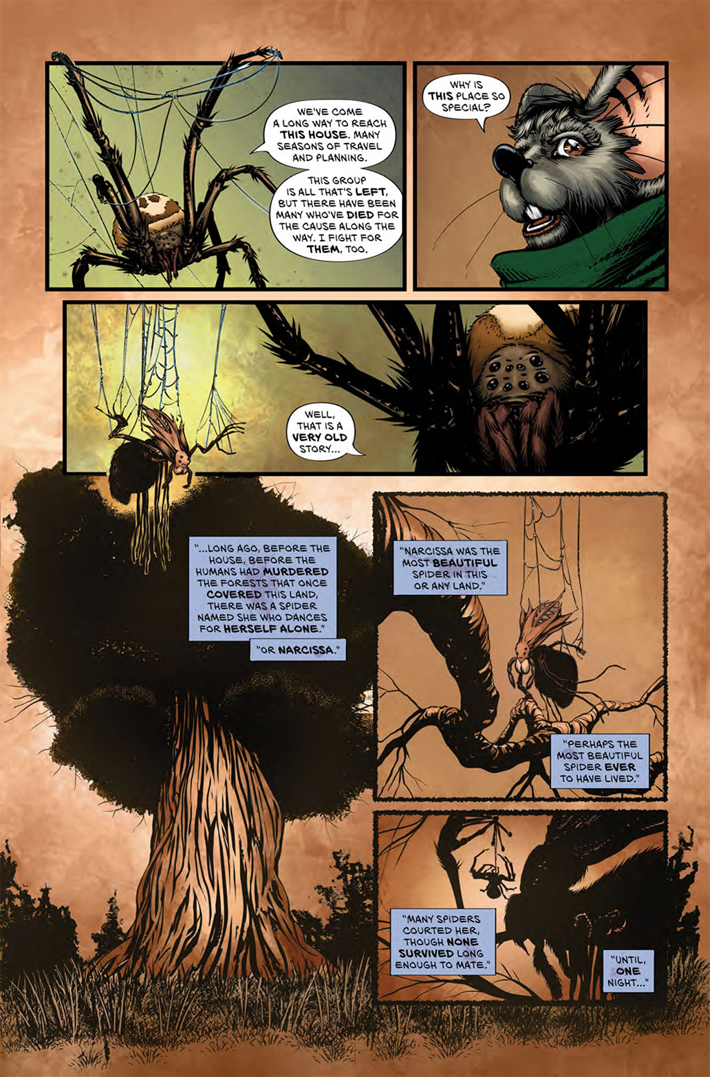 Fun page from Wretched Things #2. A story within a story. 