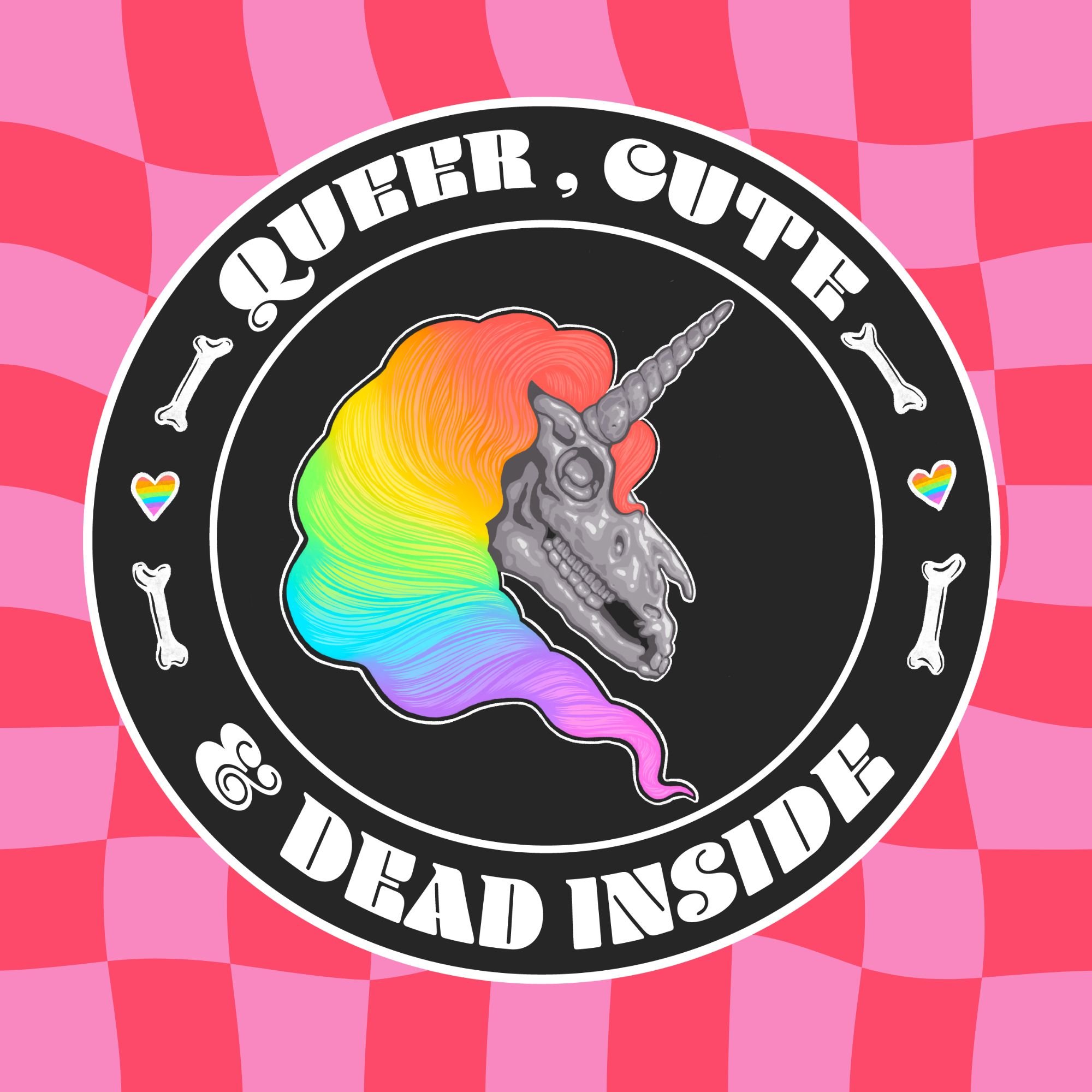 Queer Cute & Dead Inside Sticker