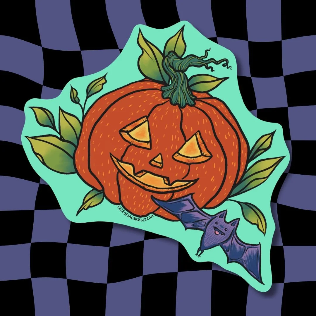 Pumpkin Face Sticker