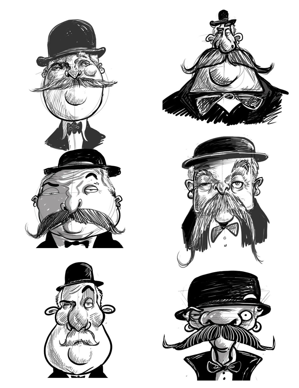 Variations on old bowler hat gentlemen