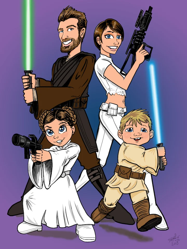 family caricature