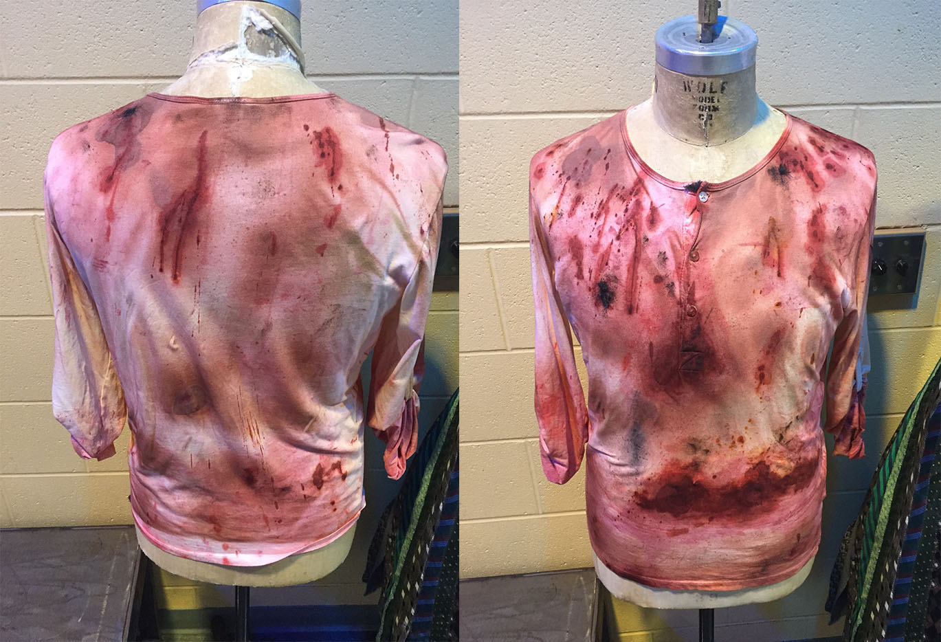Bloodied shirt distressed for Berserker. 2016