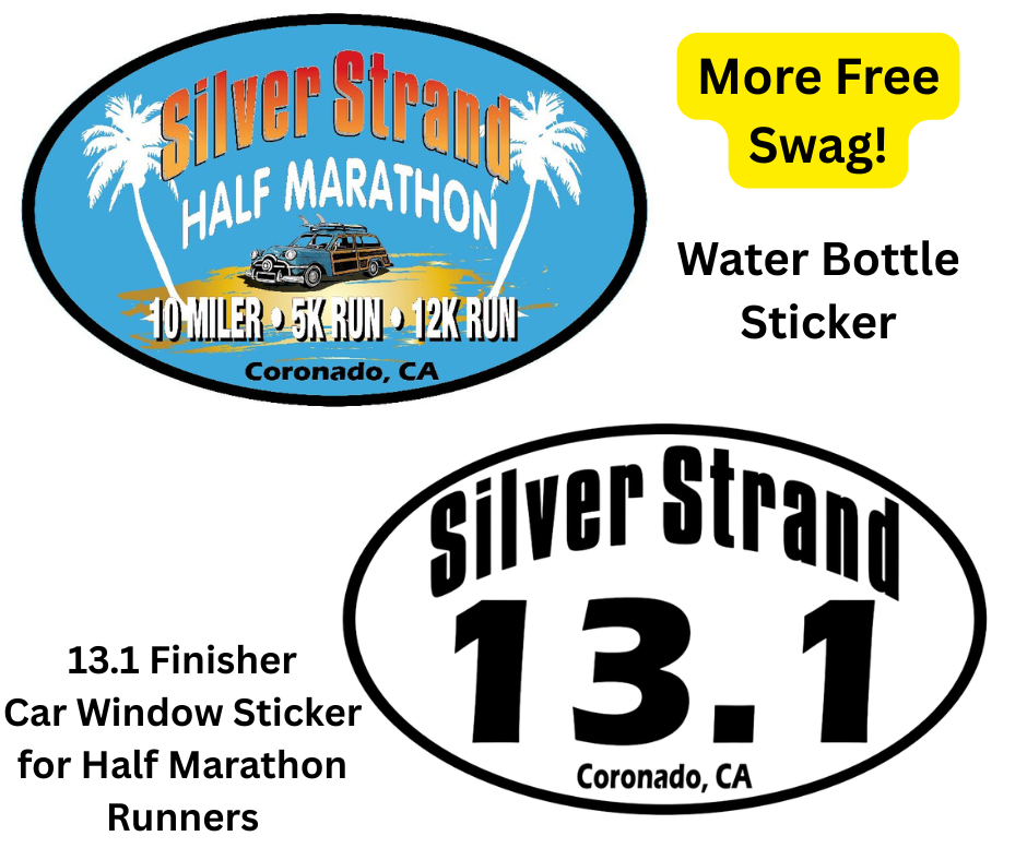 Half marathon sticker and water bottle sticker run