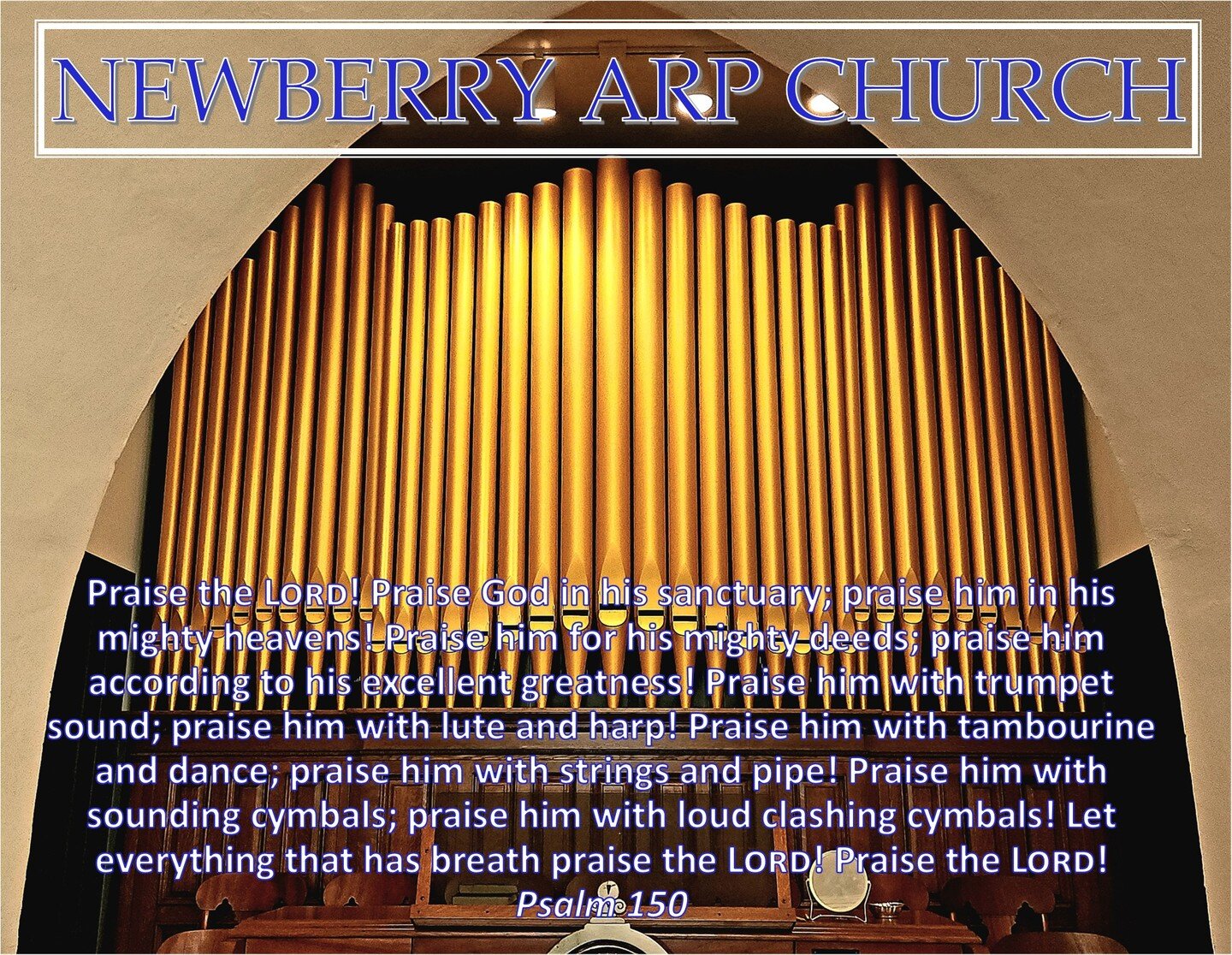 Join us for our Lord's Day corporate worship, 8/21/22, at 10:55 AM, on the corner of Main and Calhoun Streets! 
A copy of this Sunday&rsquo;s bulletin is available at http://www.newberryarp.org/worship-this-sunday