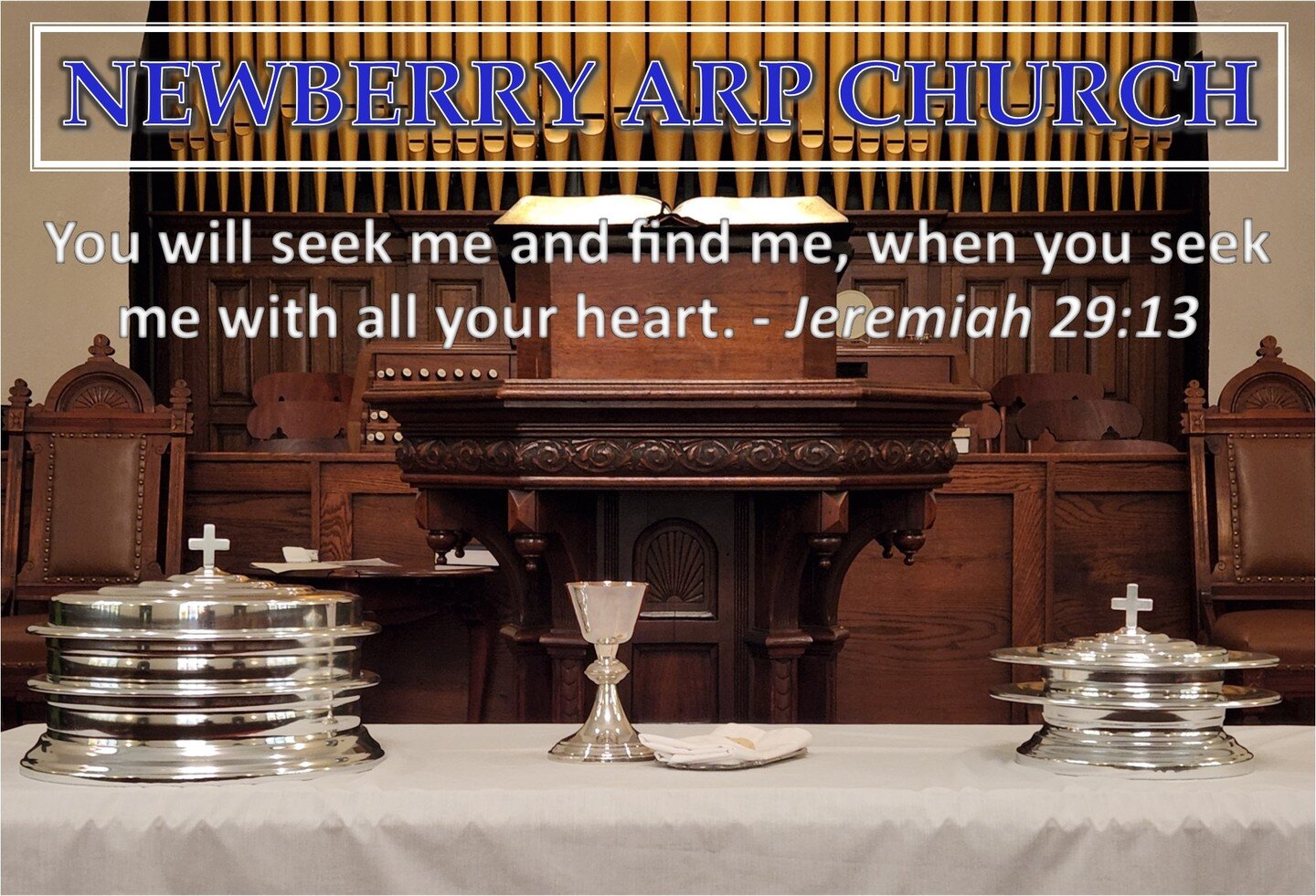 Join us for our Lord's Day corporate worship, 9/4/22, at 10:55 AM, on the corner of Main and Calhoun Streets as we nourish our souls on the Word and Sacrament! 
This Sunday&rsquo;s bulletin is available at http://www.newberryarp.org/worship-this-sund