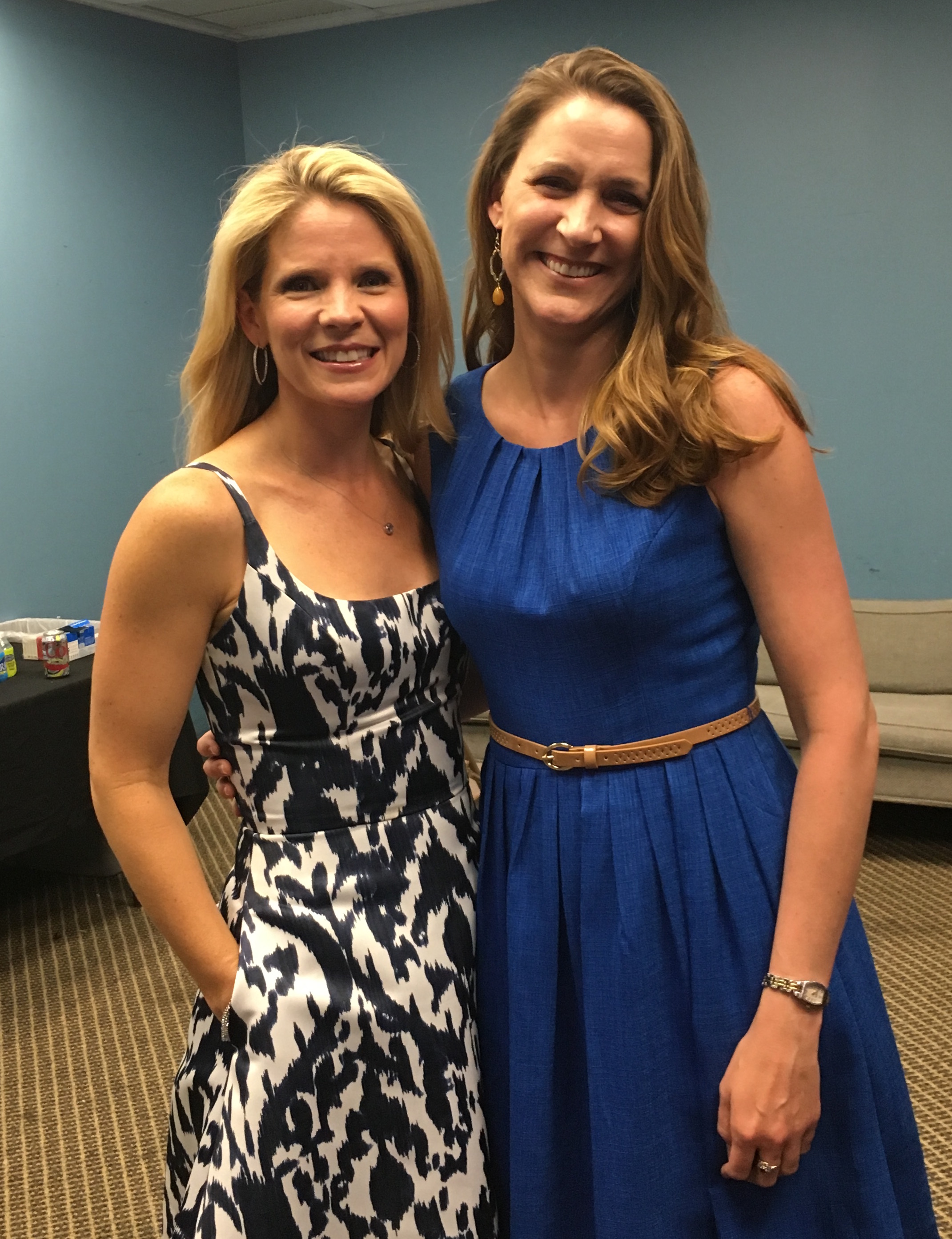 With friend and roomie from undergrad, Kelli O'Hara