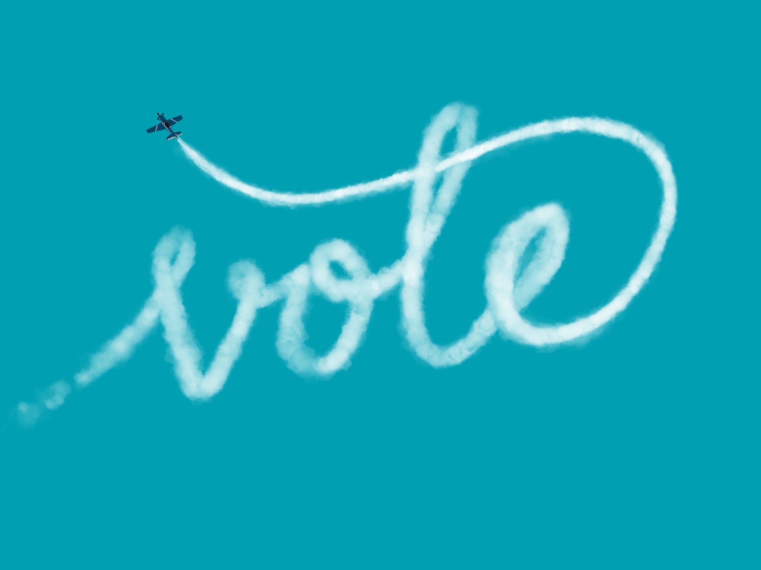 vote skywriting