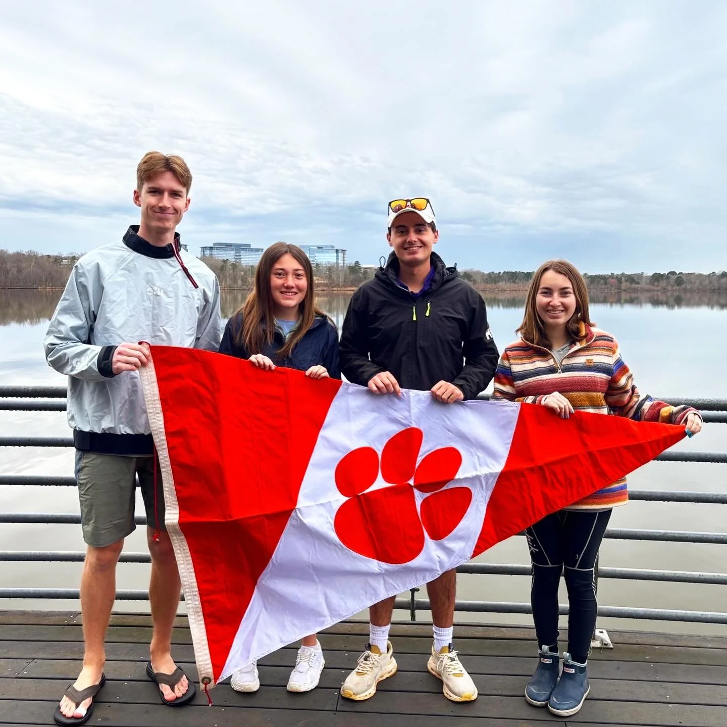 Last weekend, the Tigers had a doubleheader in North Carolina, sailing the Stafford Trophy hosted by @sailpack and the Duke Spring Invitational hosted by @duke_sailing . We placed 2nd both days. Sophomores Luke Adams and Taylor Bulwinkle sailed for o