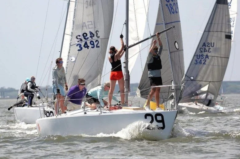 Great weekend for Clemson Sailing at Charleston Race Week! Blind Date (J24) had an awesome showing, finishing 3rd overall against a strong fleet, with Mason Baird, Rowan Barnes, Parker Sutt, Natalie Boissevain, and Jack Houseal putting together a rea