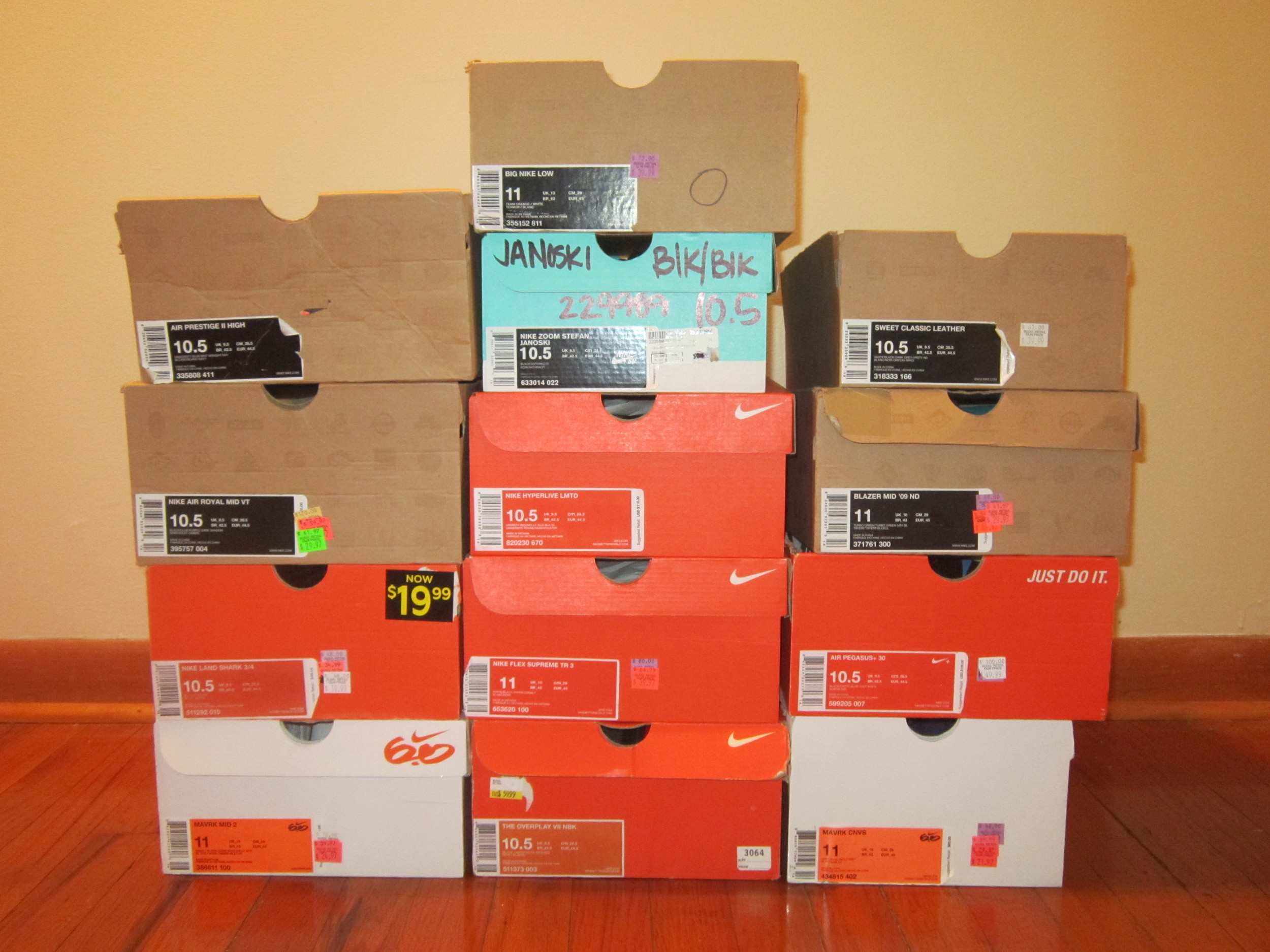 nike shoe boxes for sale