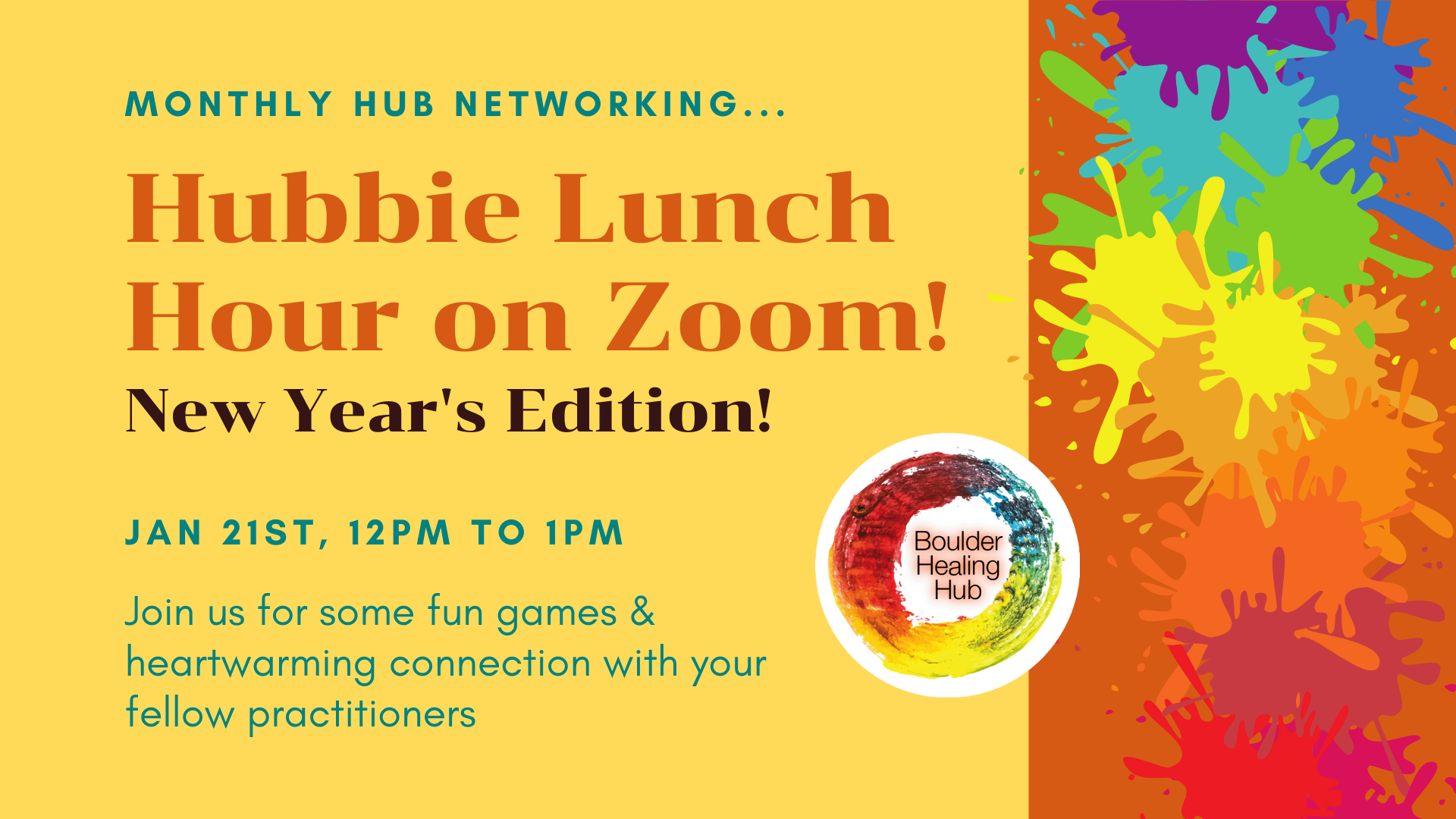 Hubbie Lunch Hour on Zoom! - For members only