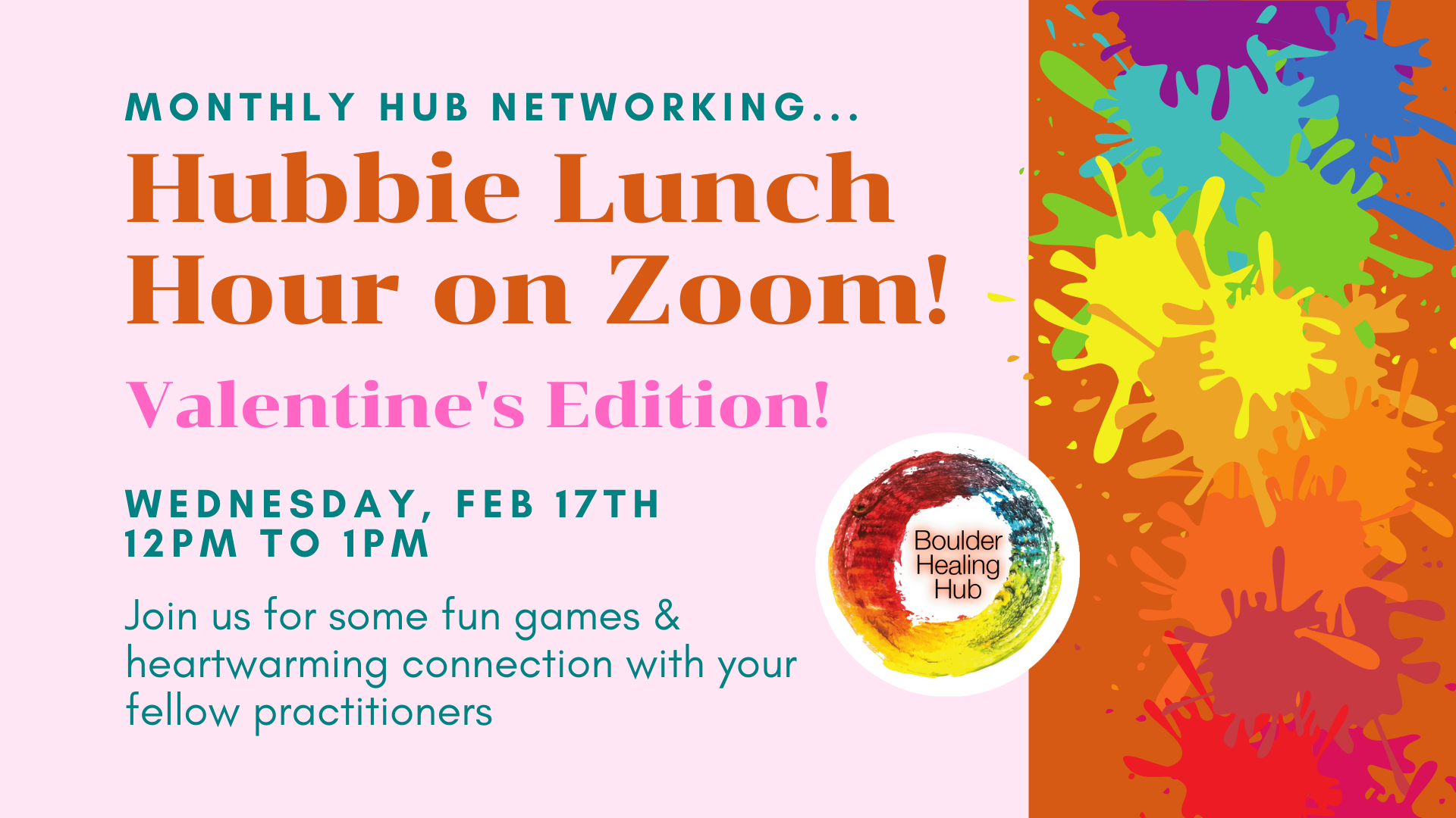 Hubbie Lunch Hour on Zoom! - For members only
