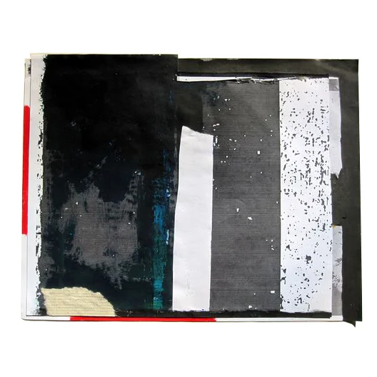 #3 , 2012, acrylic and paper collage on unique inkjet print, 8.75" x 11"