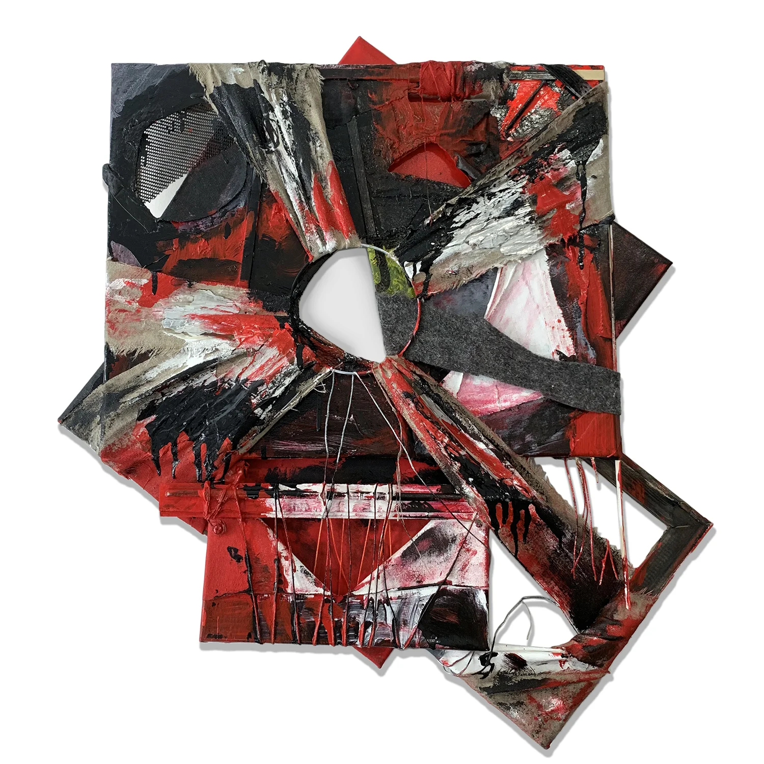 SUPER WOLF BLOOD PAINTING, 2019, 30" x 27"